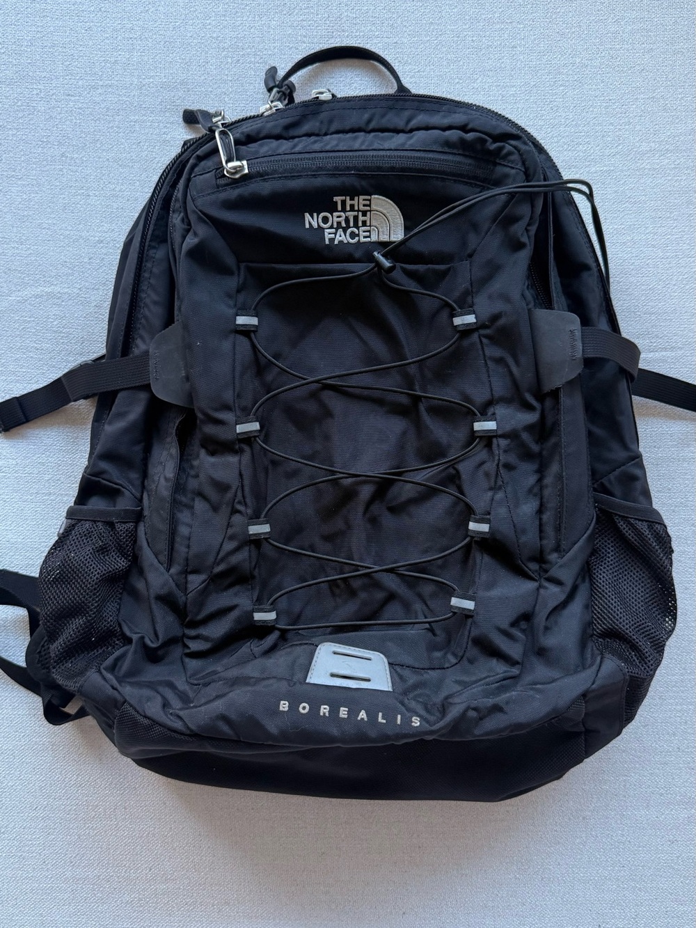 The North Face Black Borealis Backpack with Front Bungee